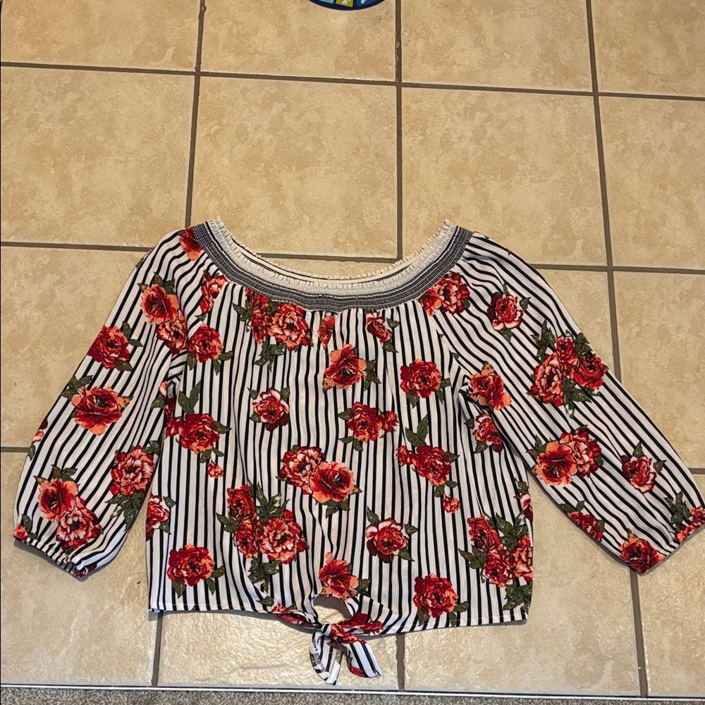 Floral Striped women’s Top
